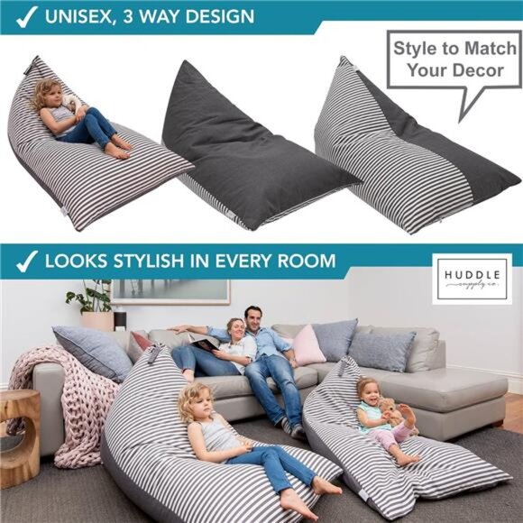 Stuffed Animal Bean Bag Storage Extra Large Designer Beanbag Chairs for Kids - Picture 4 of 6